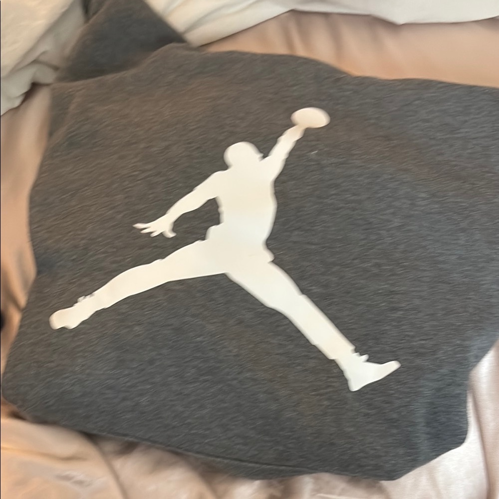 Gray Jordan’s hoodie